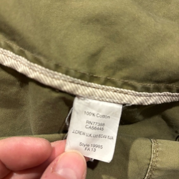 J.Crew Jacket, Womens Size XS Utility Jacket Olive Green - Picture 4 of 5